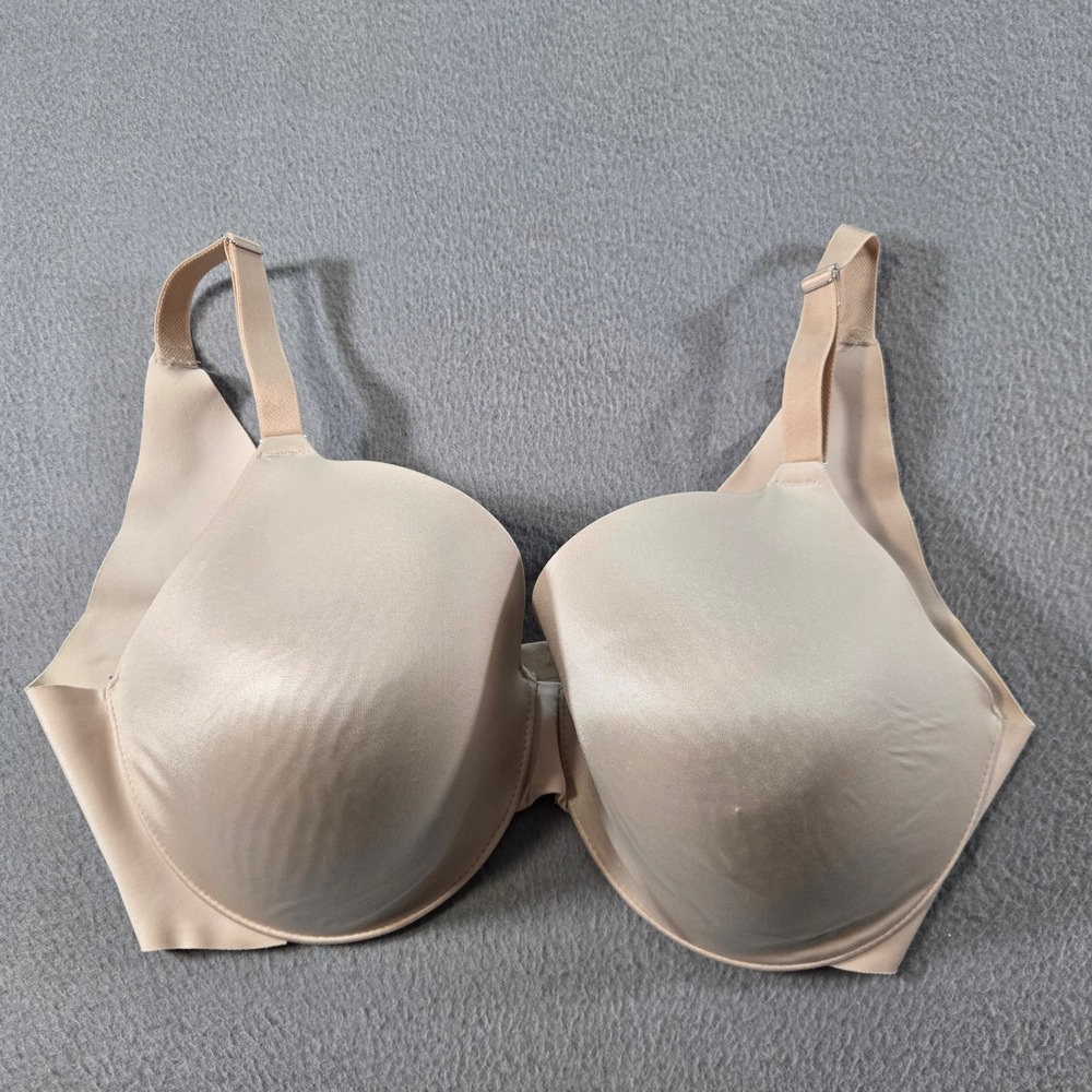 Soma Vanishing Back Full Coverage Bra Womens 36DDD Beige Underwire Smoothing